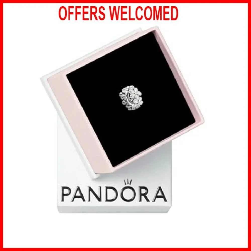 Sterling Silver Daisy Flower Spacer Charm for Bracelets - Picture 2 of 7